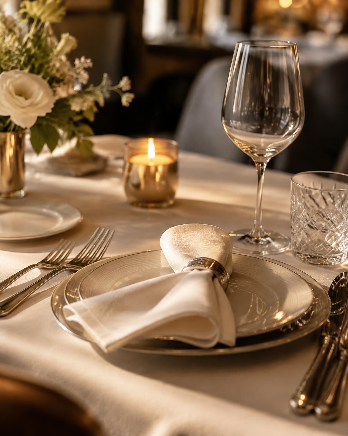 Handcrafted crystal glassware and silverware at MAJHA Café & Restaurant